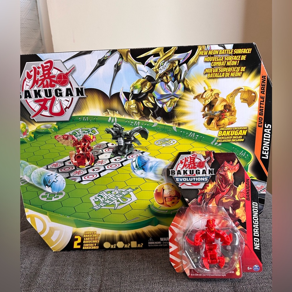 BAKUGAN EVO BATTLE ARENA ~Exclusive Leonidas Neon Surface with Neo Dragonoid.